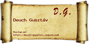Deuch Gusztáv névjegykártya